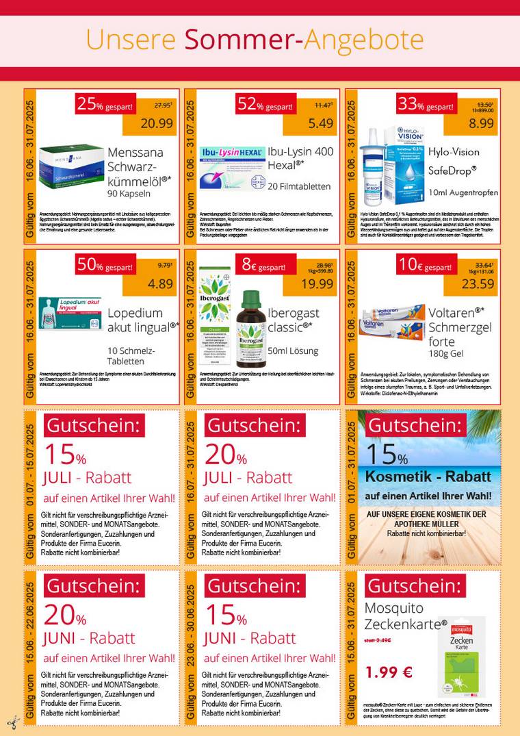 Angebote Juni und Juli