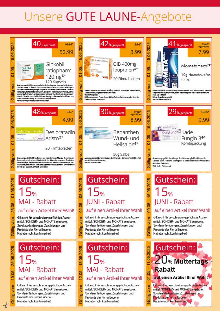 Angebote Mai und Juni