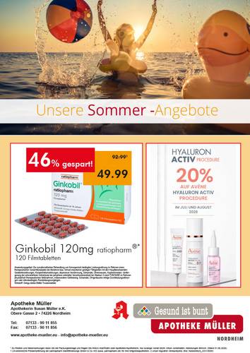 Angebotsflyer Juli August