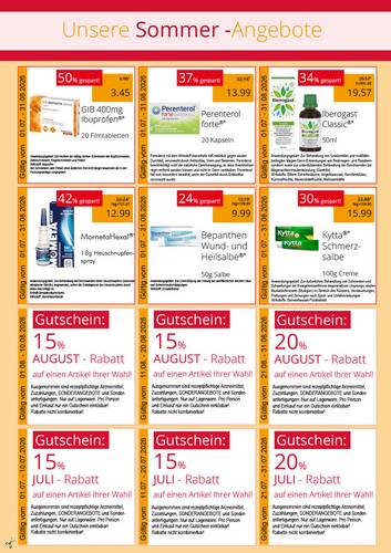 Angebotsflyer Juli August